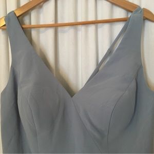 Azazie dusty blue gown